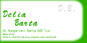 delia barta business card